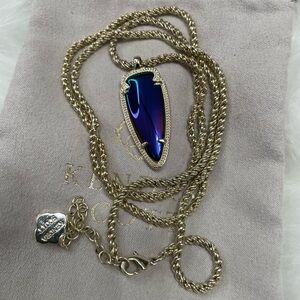 Kendra Scott Iridescent Black Shaylee Pendant